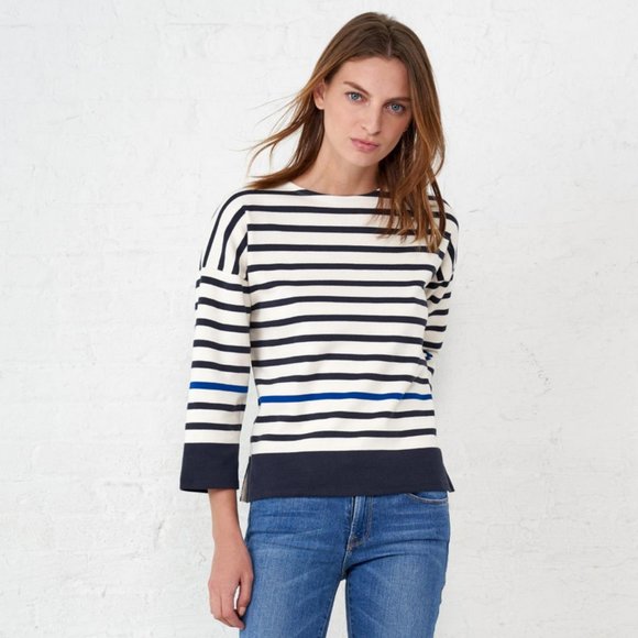 La Ligne French Navy Striped 100% Cotton Tee - Size Large - Picture 8 of 9